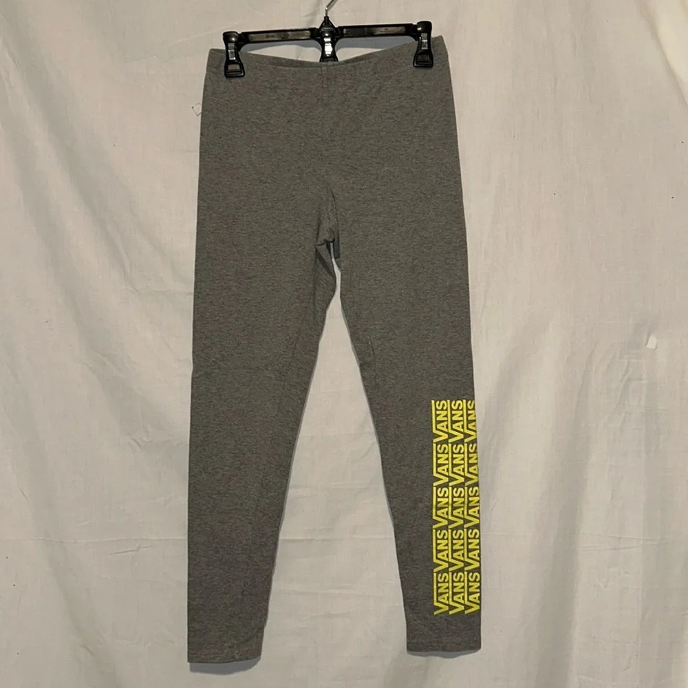 grey & yellow Vans leggings size medium